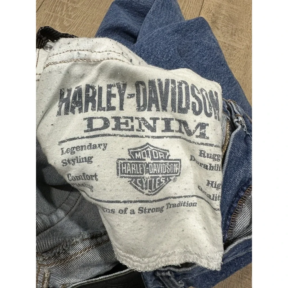 Harley Davidson Men's Wide Straight Leg Denim Jeans Size 38 x 30
